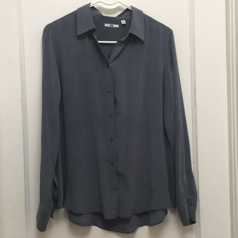 100% silk Uniqlo button down